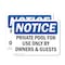 Signmission Private Pool For Use Only By Owners & Guests OSHA Notice Sign, Vinyl Decal, 10in W x 7in L, 2PK OS-2PACK-NS-D-710-L-17825 - alternate 1